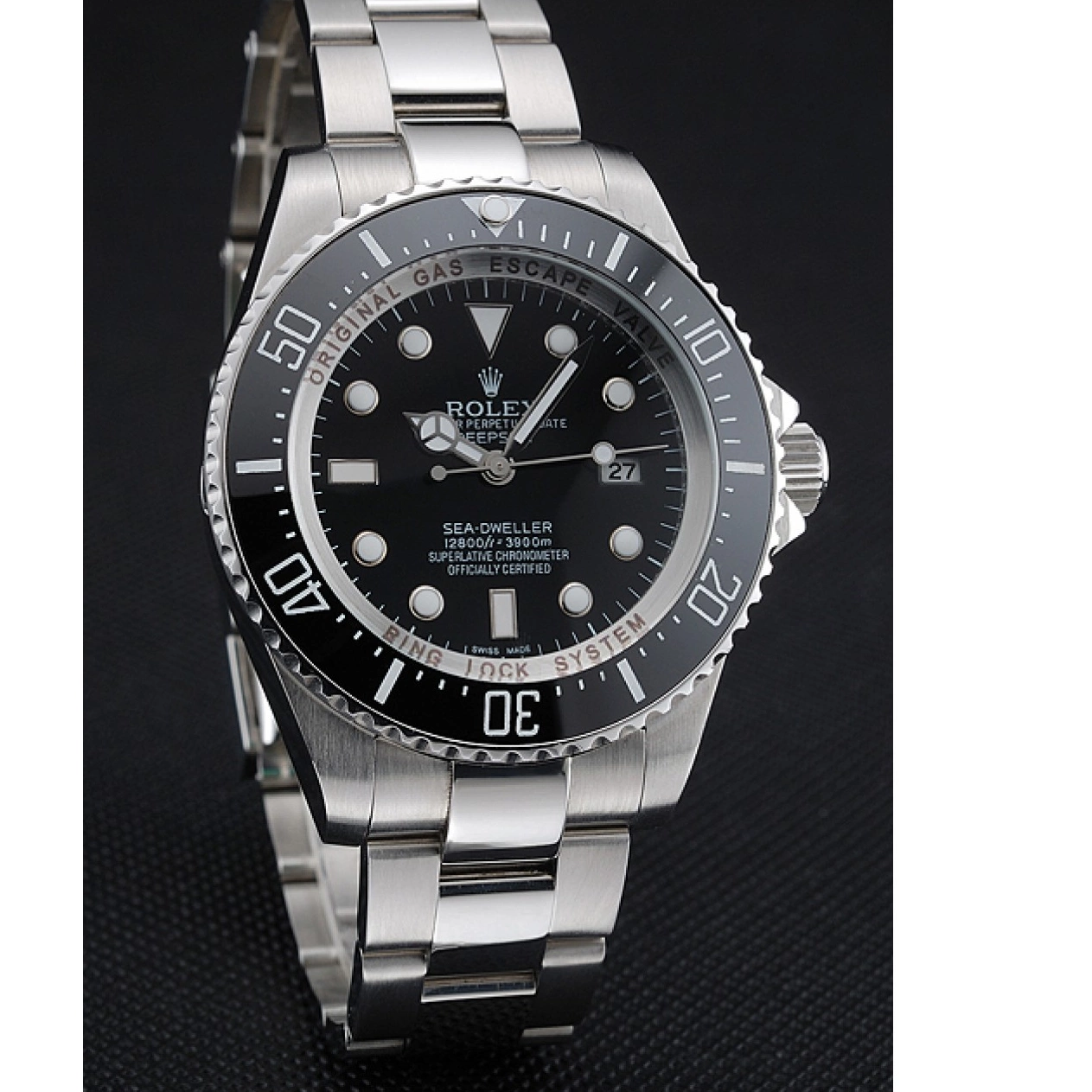 Aaa replica Steel Black Sky Dweller Stainless Rolex Watch Dial Bracelet 0606